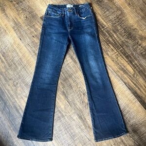 FRAME Le Crop Mini Boot Jeans Women's Size 26 Cabana Medium Wash Blue